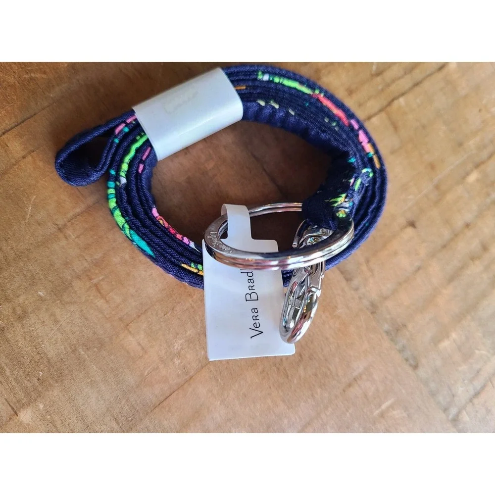 Vera Bradley Iconic Lanyard Toucan PARTY ID Keyring‎ NWT